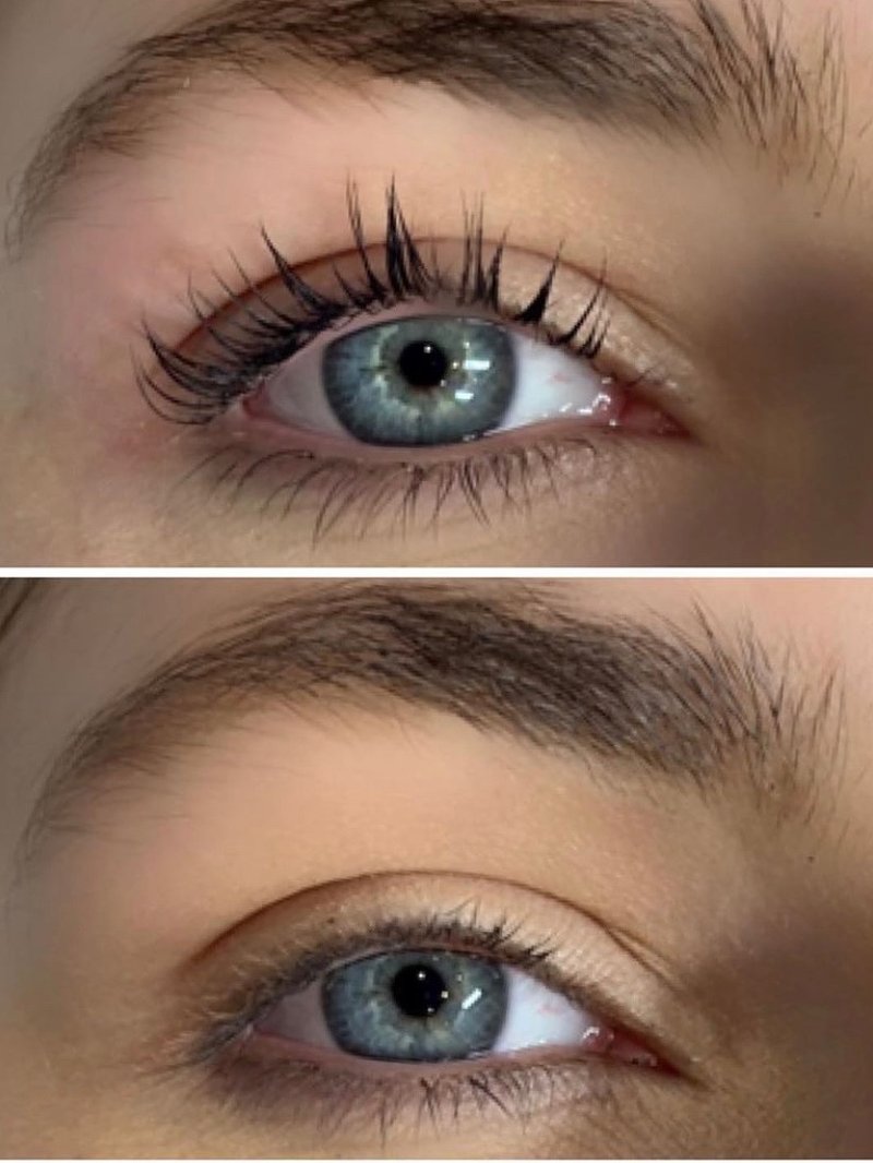 Lash comparison from Sarah's treatment portfolio